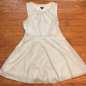Express White and Black Dotted Dress